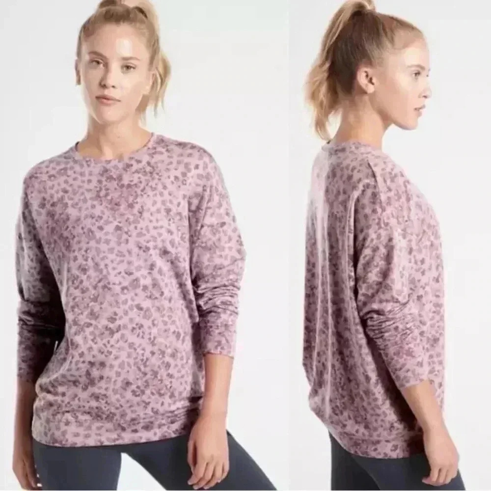Athleta Crewneck Pullover Sweatshirt Size S